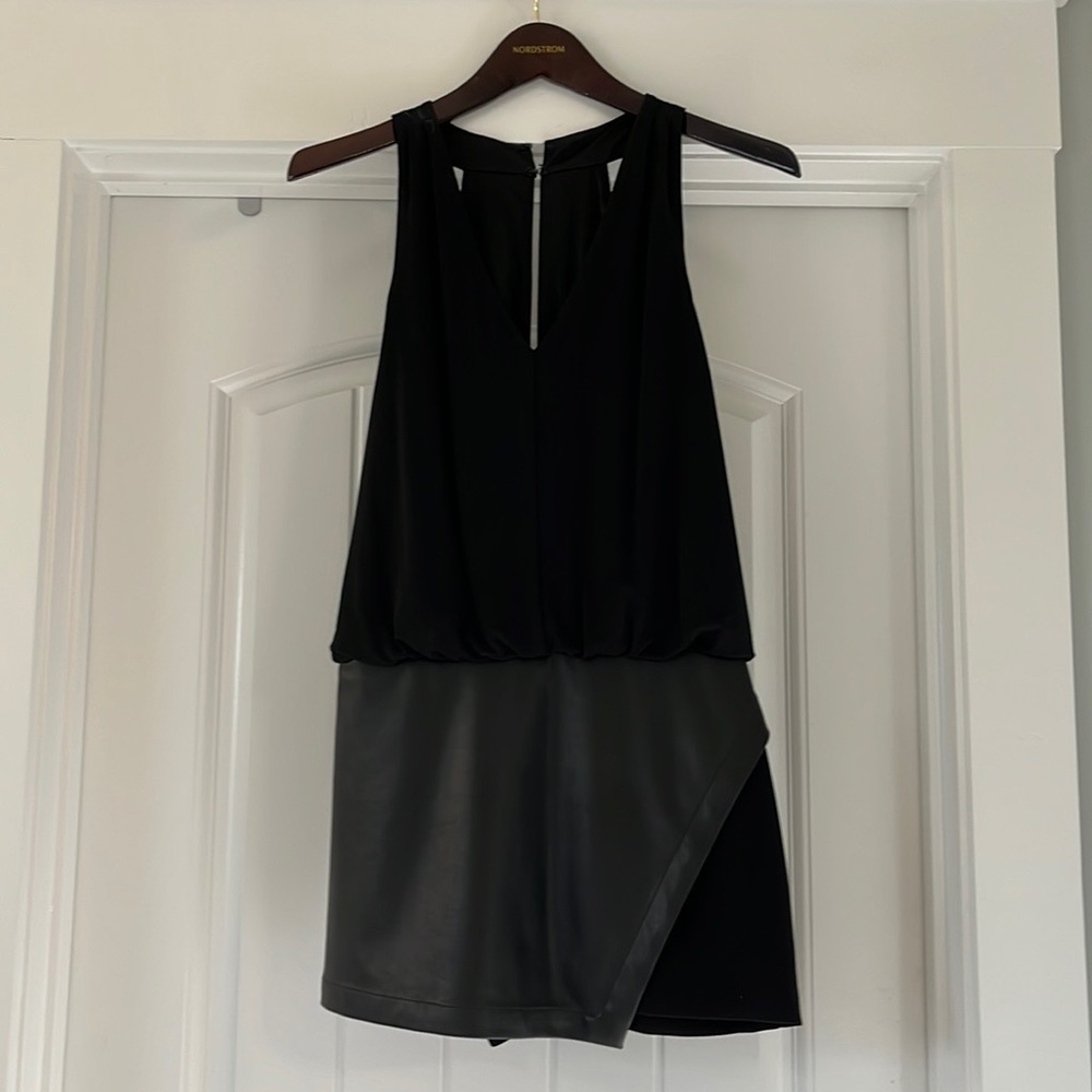 BCBG Leather Dress with skort